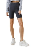 Grey Lab High Waist Bike Shorts In Navy