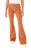 FREE PEOPLE WE THE FREE PULL-ON FLARE CORDUROY PANTS,OB910963
