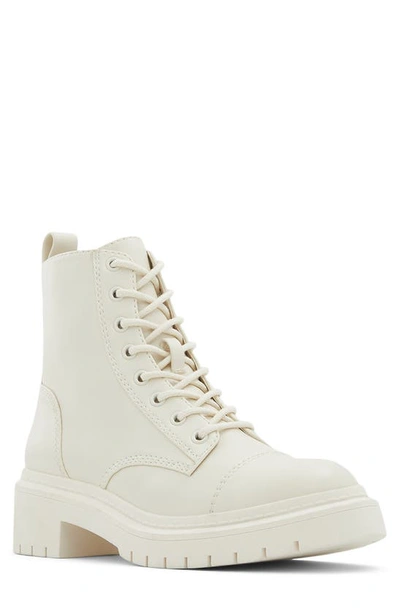 Aldo Goer Cap Toe Combat Boot In White