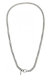 ALLSAINTS STERLING SILVER CHAIN NECKLACE,377233SLV041