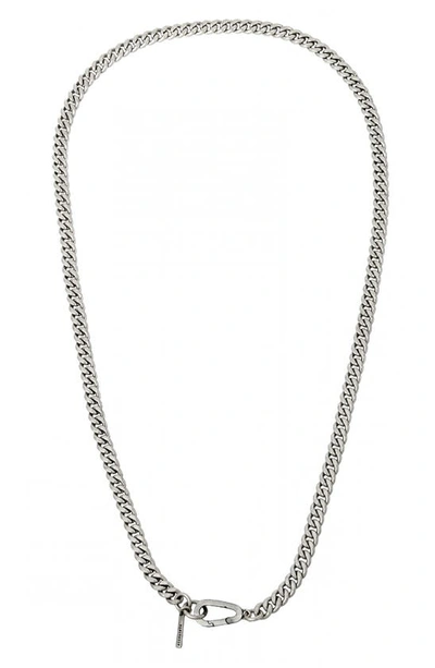 Allsaints Sterling Silver Chain Necklace In Warm Silver