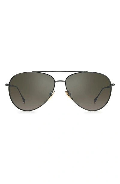 Isabel Marant 60mm Gradient Aviator Sunglasses In Green / Silver