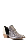 Diba True Shy Town Bootie In Snake/ Beige