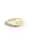 NATORI FINE JEWELRY NATORI SHANGRI-LA DIAMOND YIN YANG SIGNET RING,FJR0158D-YG-5