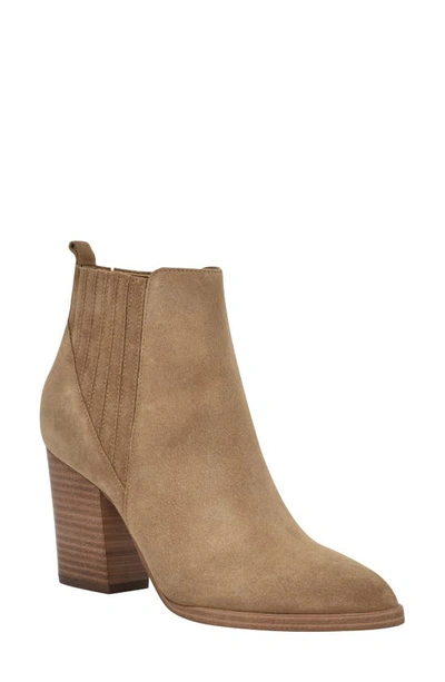 Marc Fisher Ltd Alva Bootie In Medium Nat Suede