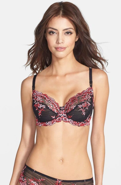 Wacoal Lace Underwire Bra In Black Multi