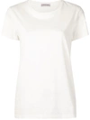 Moncler Embroidered Logo Cotton T-shirt In White