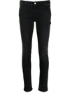 Emporio Armani Low-rise Skinny Jeans In Black