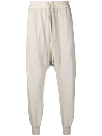 Rick Owens Drkshdw Drawstring-waist Tapered Trousers In Neutrals