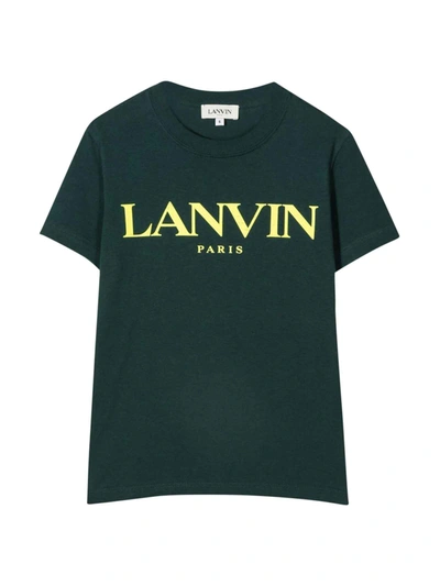 Lanvin Kids' Unisex Dark Green T-shirt In Verde