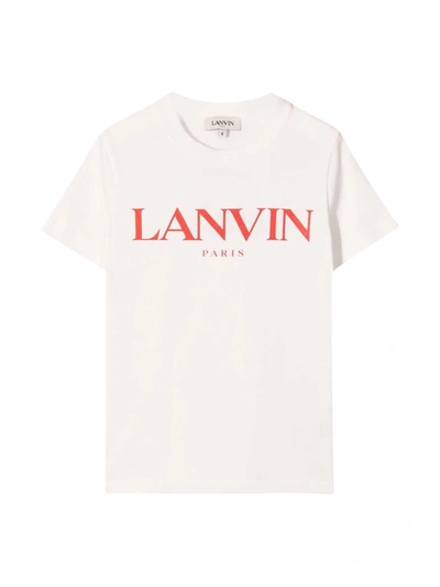 Lanvin Kids' Unisex White T-shirt In Bianco