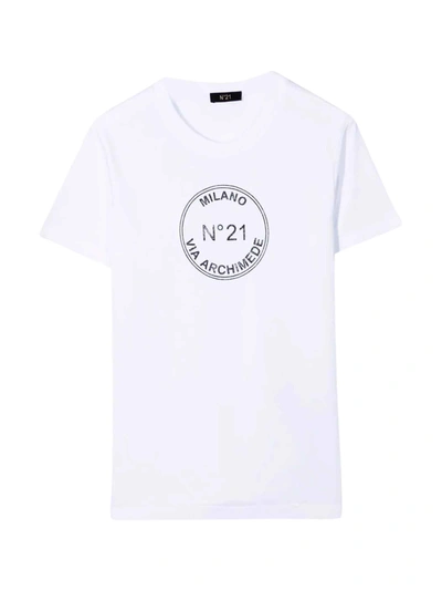 N°21 N ° 21 Kids Unisex White T-shirt