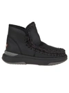 Mou Black Double-face Sheepskin Eskimo Jogger Parka In Nubla Nubuck Black