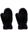 APPARIS BLACK COCO GLOVES IN ECOLOGICAL FUR,F21138NO