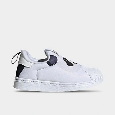 Adidas Originals Babies' Adidas Kids' Toddler Originals Superstar 360 Slip-on Casual Shoes In White/black/crystal White