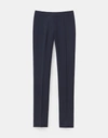 Lafayette 148 Finesse Crepe Bleecker Pant In Blue