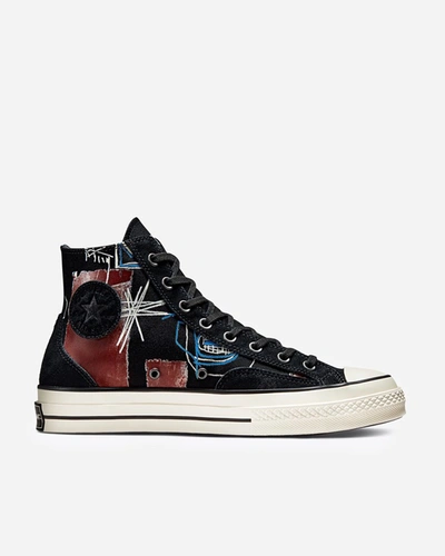 Converse X Basquiat Chuck 70 Hi Canvas Sneakers In Black/multi