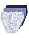 Jockey Elance French Cut Brief 3-pack In Floral,blue,navy