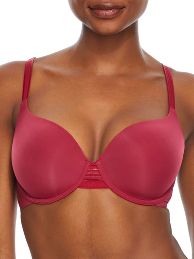 Le Mystere Second Skin Back Smoother T-shirt Bra In Garnet