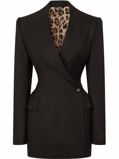 Dolce & Gabbana Tailored Button-front Coat In Black