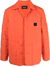 A-cold-wall* Logo-patch Padded Jacket In Orange