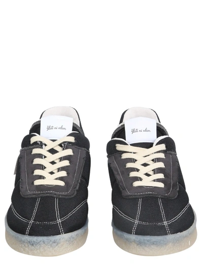 Mm6 Maison Margiela 6 Court Inside Out Sneakers In Black