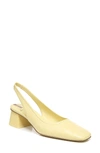 Sam Edelman Women's Toren Slingback Pumps Women's Shoes In Canary Yellow Leather