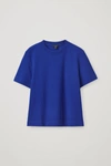 Cos Boxy-fit Heavyweight T-shirt In Blue