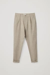 Cos Relaxed-fit Wool Tapered Chinos In Brown