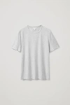 Cos Regular-fit Brushed Cotton T-shirt In Grey