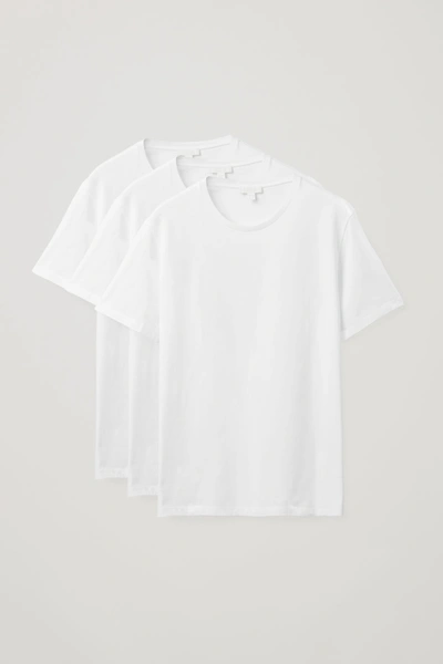Cos 3-pack Regular-fit T-shirts In White