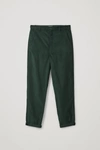 Cos Straight-leg Corduroy Chinos In Green