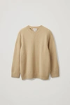 Cos Boiled Wool Jumper In Beige