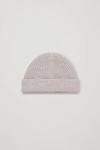 Cos Short Merino Beanie In Beige