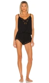 Eberjey Naya The Double Inset Teddy In Black