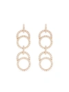 COURBET 18KT RECYCLED ROSE GOLD CELESTE LABORATORY-GROWN DIAMOND PAVÉ SET DOUBLE HANGING EARRINGS