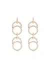 Courbet 18kt Recycled Rose Gold Celeste Laboratory-grown Diamond Pavé Set Double Hanging Earrings In Pink