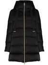 Herno Hooded Down Coat In Black