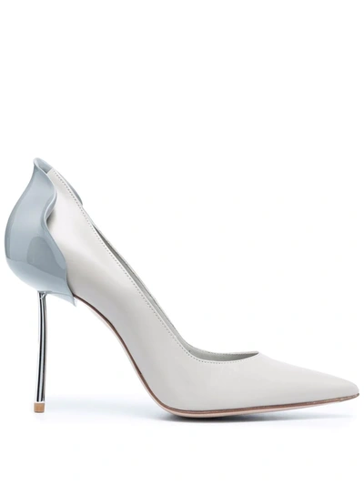 Le Silla Scallop Panel Pumps In Grey