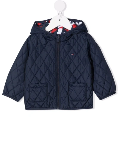 Tommy Hilfiger Junior Babies' Abstract-print Quilted Jacket In Black