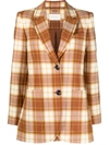 ZIMMERMANN CHECK-PRINT BLAZER JACKET