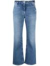 OFF-WHITE FLARED CROPPED DENIM JEANS