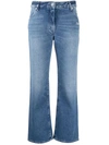 Off-white Flared Cropped Denim Jeans In Blue