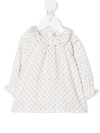 BONPOINT FLORAL-PRINT RUFFLED BLOUSE