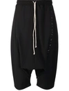 Alchemy Drop-crotch Drawstring Shorts In Black