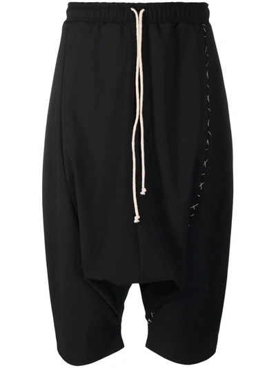 Alchemy Drop-crotch Drawstring Shorts In Black