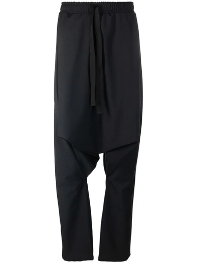 Alchemy Drop-crotch Drawstring Trousers In Black