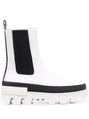 Moncler White Coralyne Ankle Boots In White