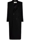 Saint Laurent Wool-blend Twill Chesterfield Coat In Schwarz