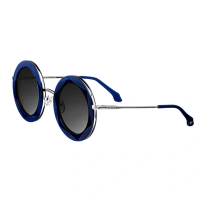 Bertha The Jimi Gradient Round Ladies Sunglasses Brsit107-3 In Blue